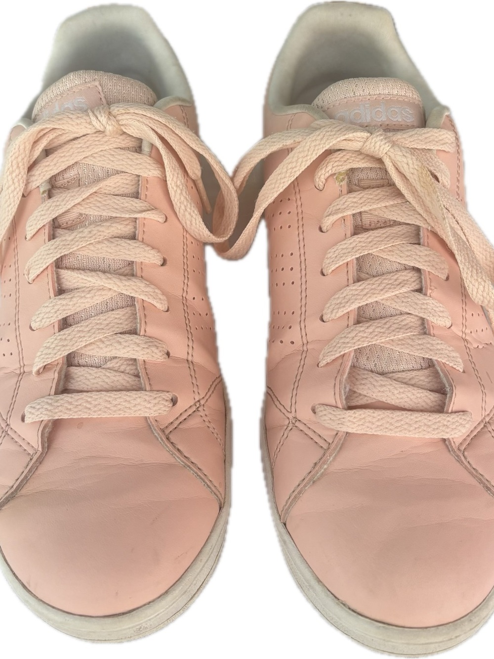 adidas Women's Pale Pink Leather Low-Top Sneakers